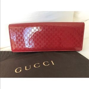 gucci patent leather clutch